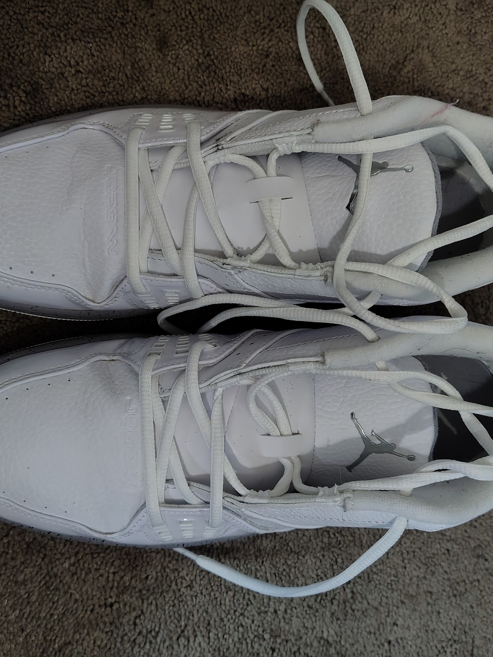 Jordan White Men's Low-Top Basketball Sneakers